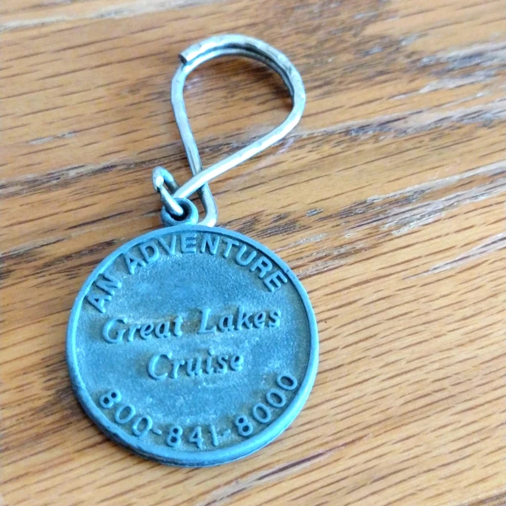 1981 Navy Great Lakes Cruise An Adventure Keyring Fob USS William C Lawe DD-763